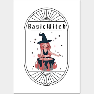 Basic Witch Funny Halloween Design Posters and Art